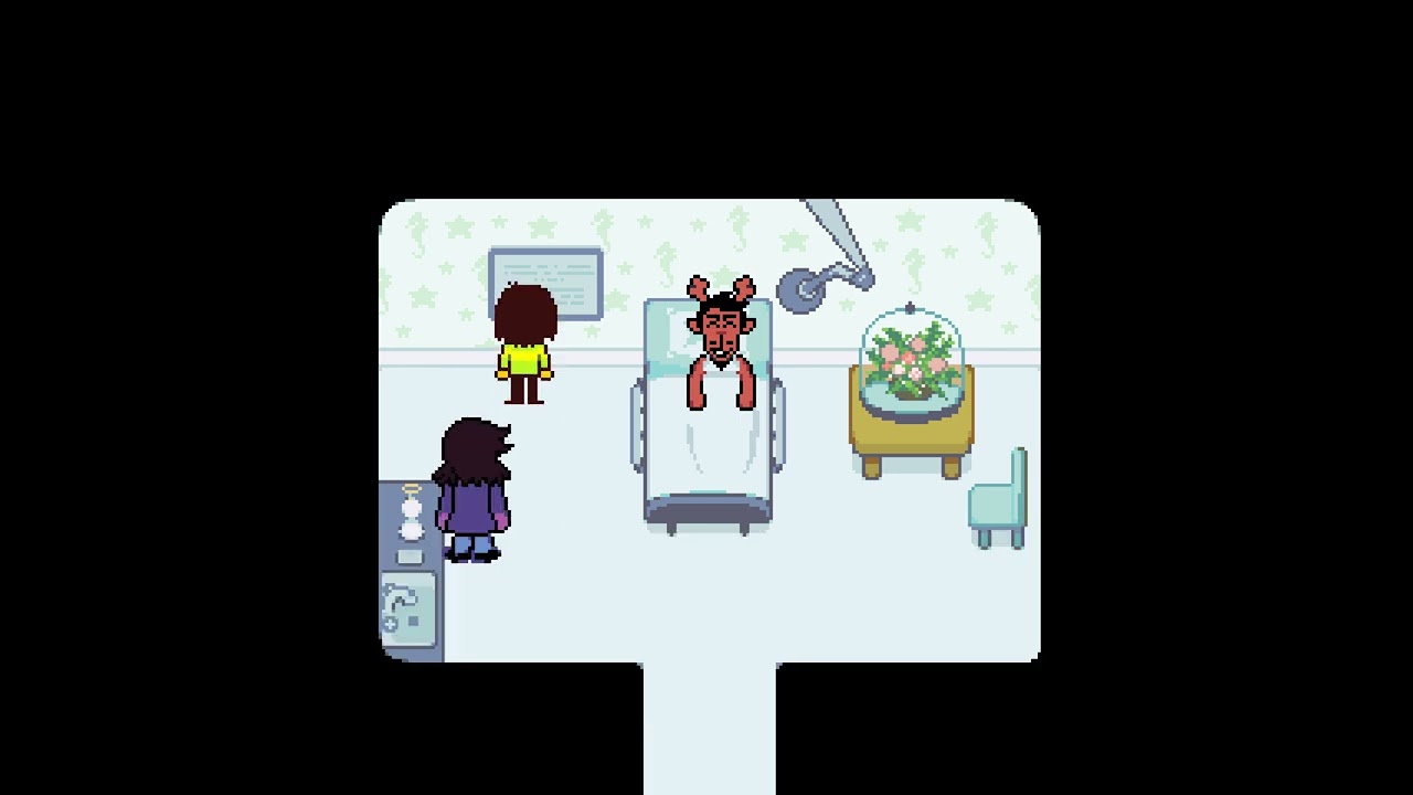 Deltarune: Visiting Rudy in the hospital in Chapter 4