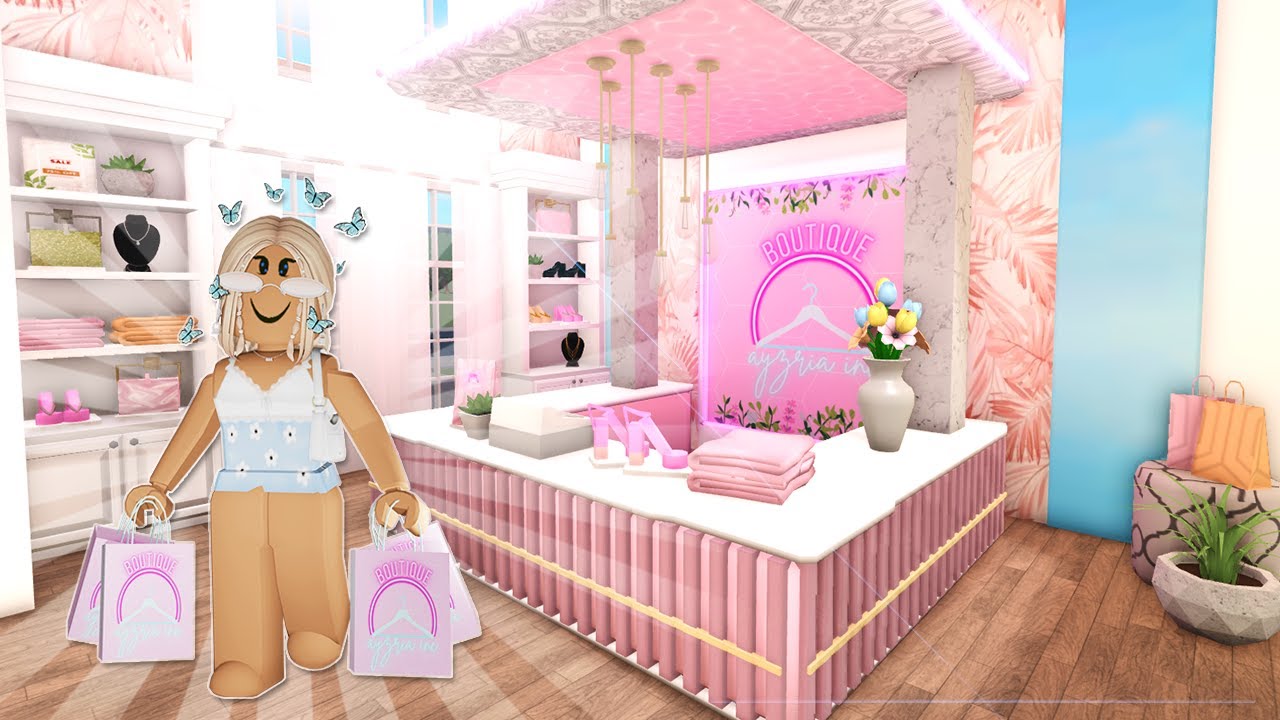 i built a boutique CLOTHING STORE in my town! | ROBLOX Bloxburg