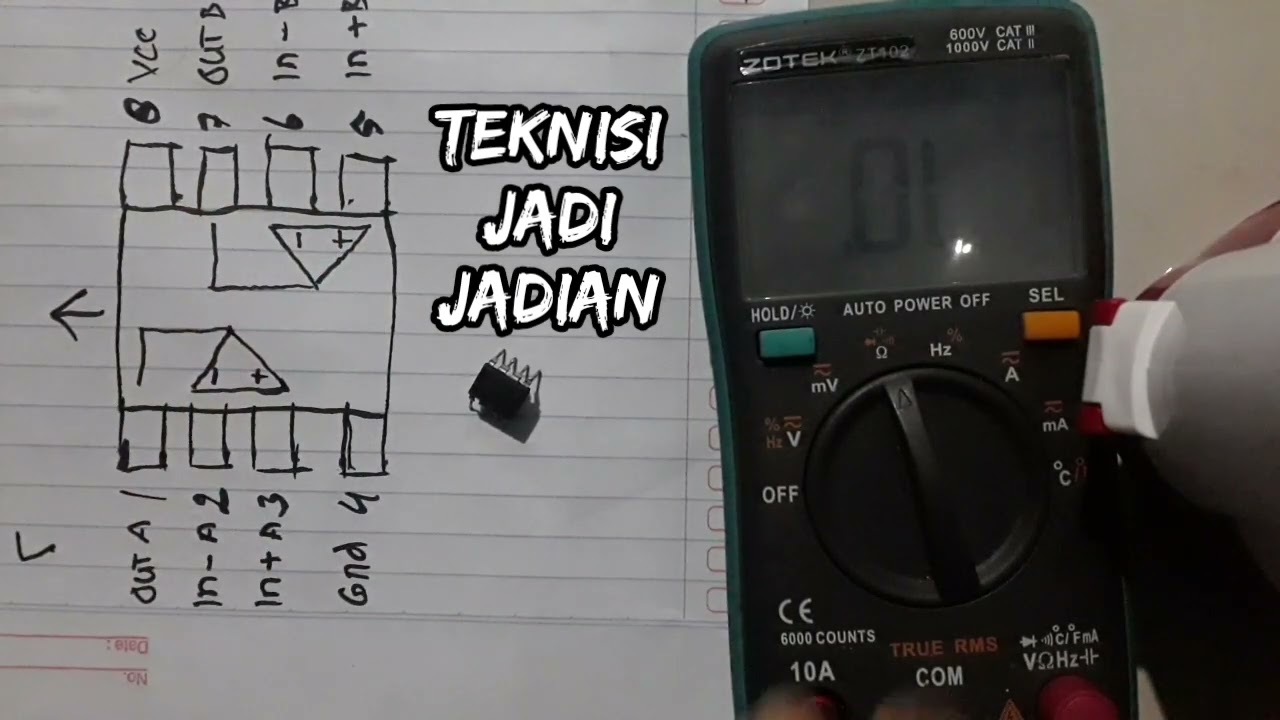 cara cek ic jrc 4558 masih bagus atau sudah rusak