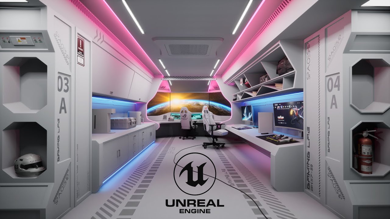 Spaceship Gaming Room  in Unreal Engine 5