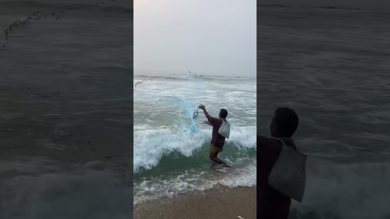 Fishing in RK Beach Vishakhpatnam! #fishing #travel #kannada #andhrapradesh #vlog #vizag #fishermen