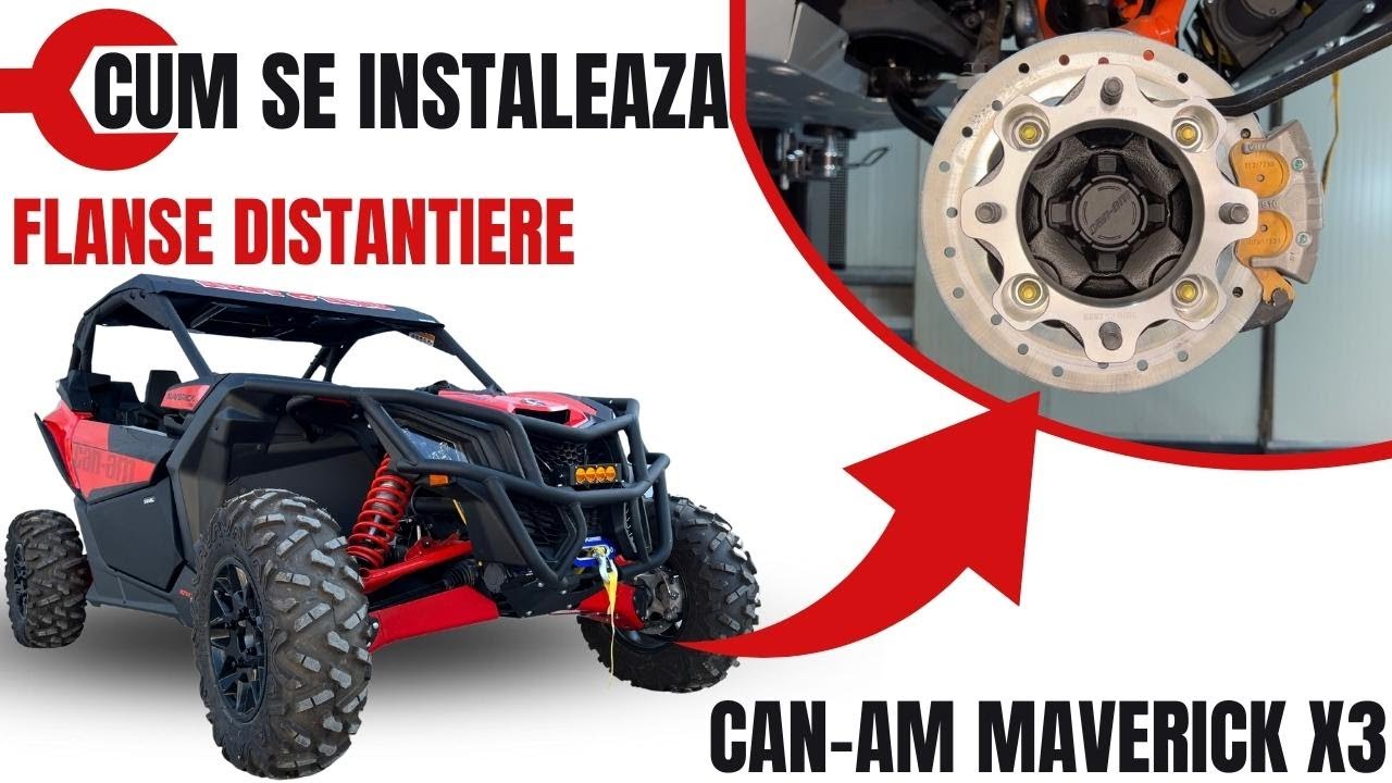 Cum se instaleaza Flanse distantiere pe Can-Am Maverick X3
