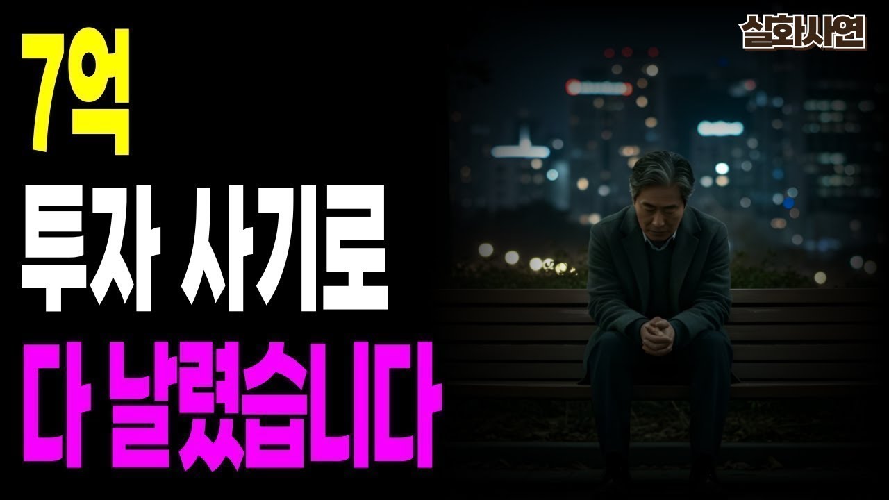 실화사연-  강남 재건축 투자로 인생이 무너졌다… 퇴직금 7억 사기 당한 중년 남성의 고백ㅣ실화ㅣ사연ㅣ노후사연ㅣ노후지혜ㅣ노년의 삶ㅣ오디오북ㅣ