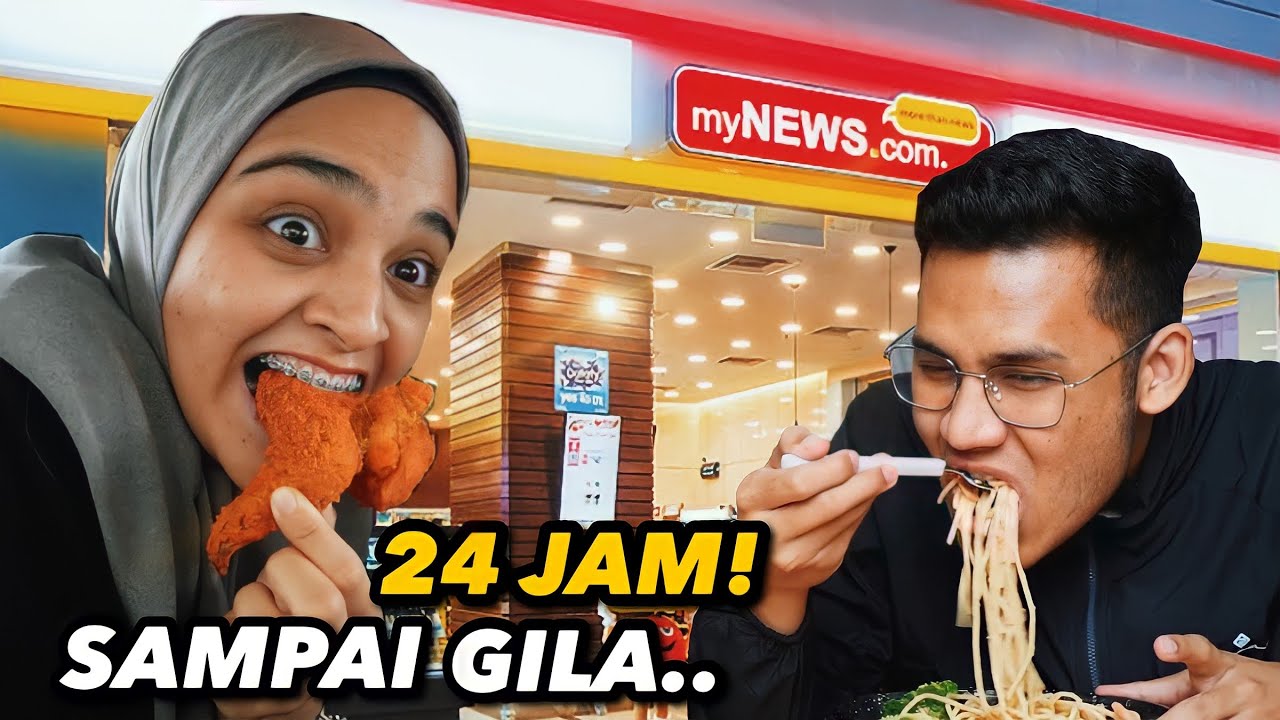 24 JAM makan makanan MARU CAFE!