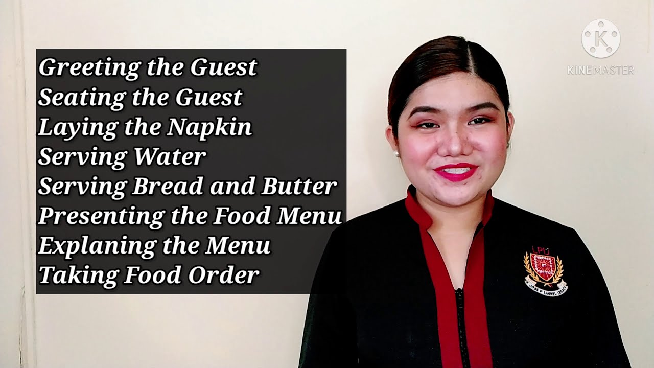 Food and Beverage Service Sequence Part 1 | Fundamentals of Food Service Operations