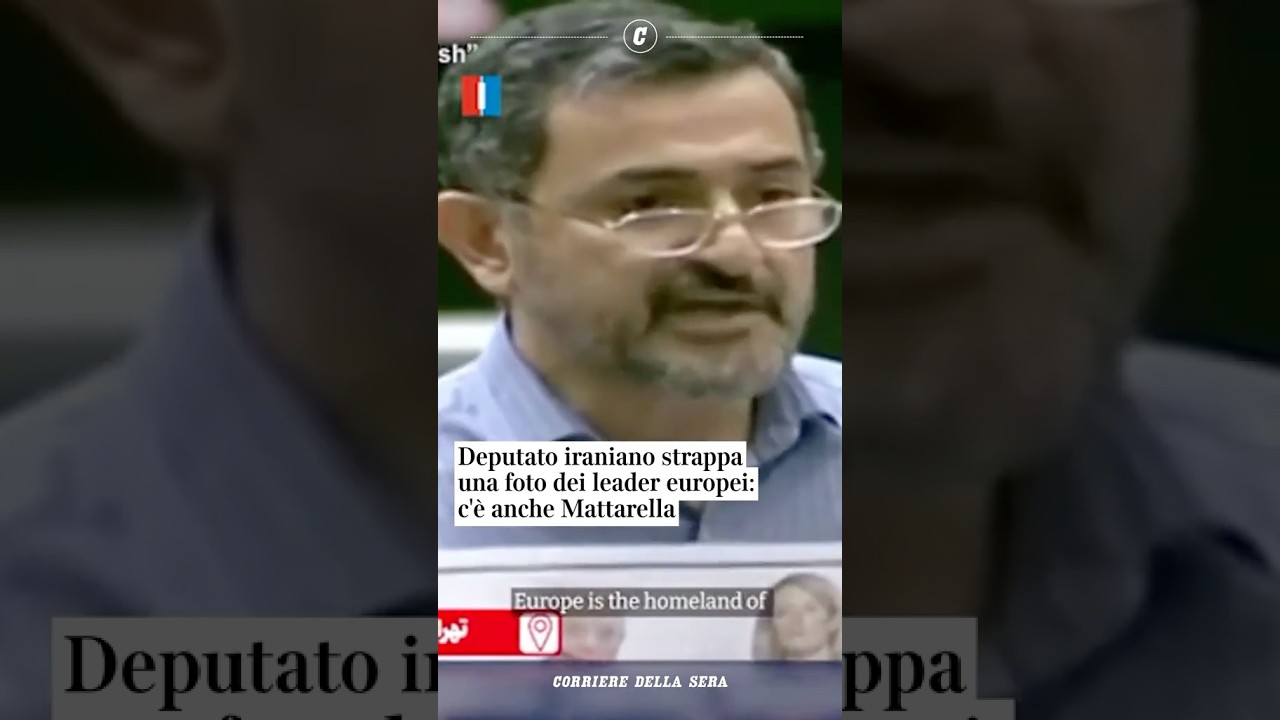 Deputato iraniano strappa una foto dei leader europei: c’è anche Mattarella #shorts #news