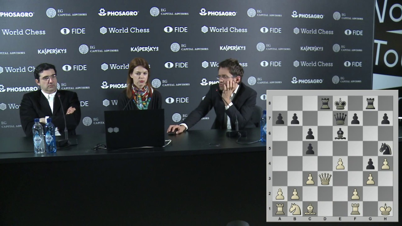 Round 3. Press conference with Aronian and Kramnik