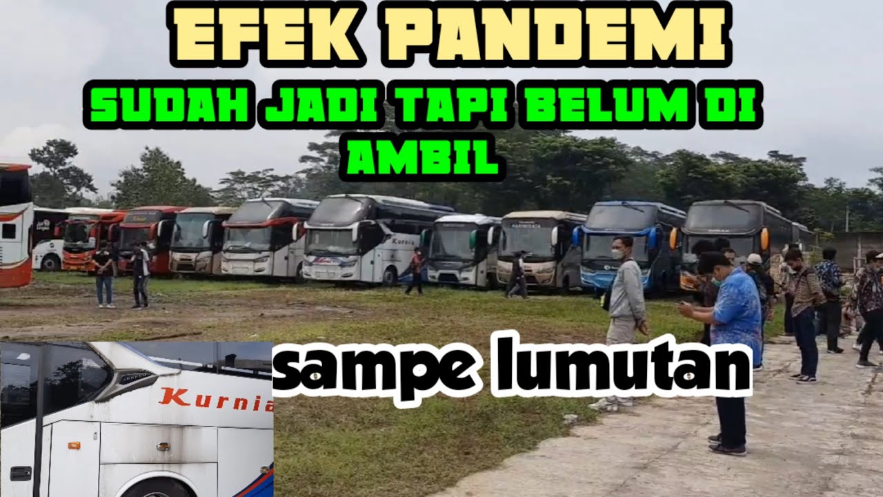 BUS BARU TAPI SUDAH LUMUTAN BELUM DI AMBIL PEMILIKNYA DARI KAROSERI EFEK PANDEMI