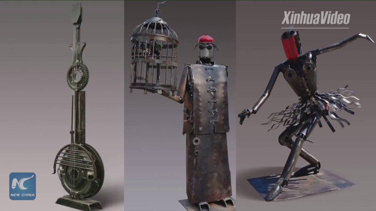 Turning scrap metal into art! Chinese man discovers beauty in junk
