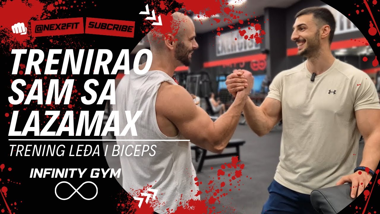 TRENIRAO SAM SA LAZAMAX | TRENING LEĐA I BICEPS | GYM PRIČE