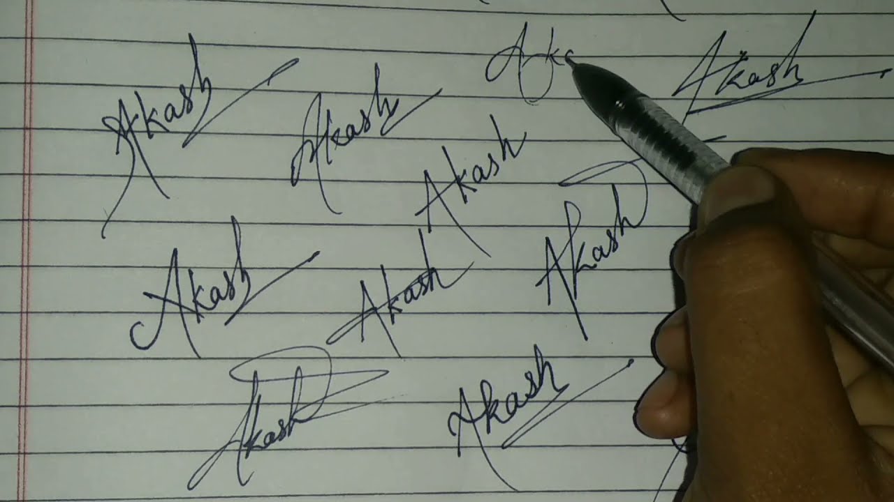 #Akash#signature#letter#A || Signature with letter A || English Letter A || How to write Akash ||