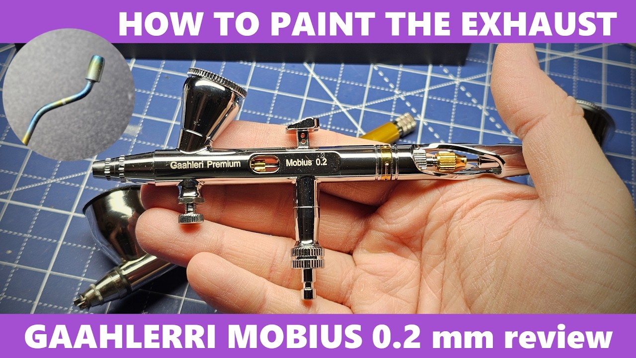 How to Paint the Exhaust of a Scale Car with the Gaahleri Mobius 0.2mm Airbrush Review