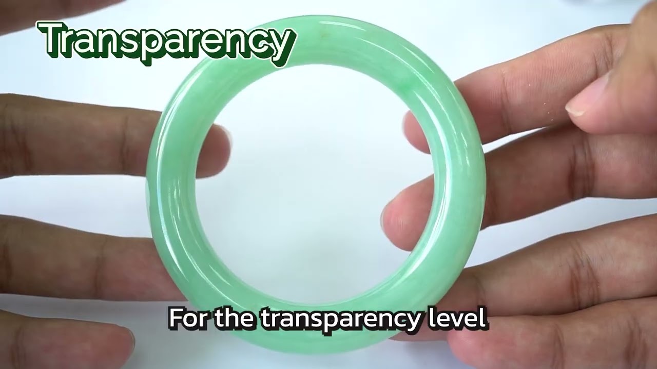 Apple green Jade Bangle 57 mm | Jadeite review by DalayJewelry