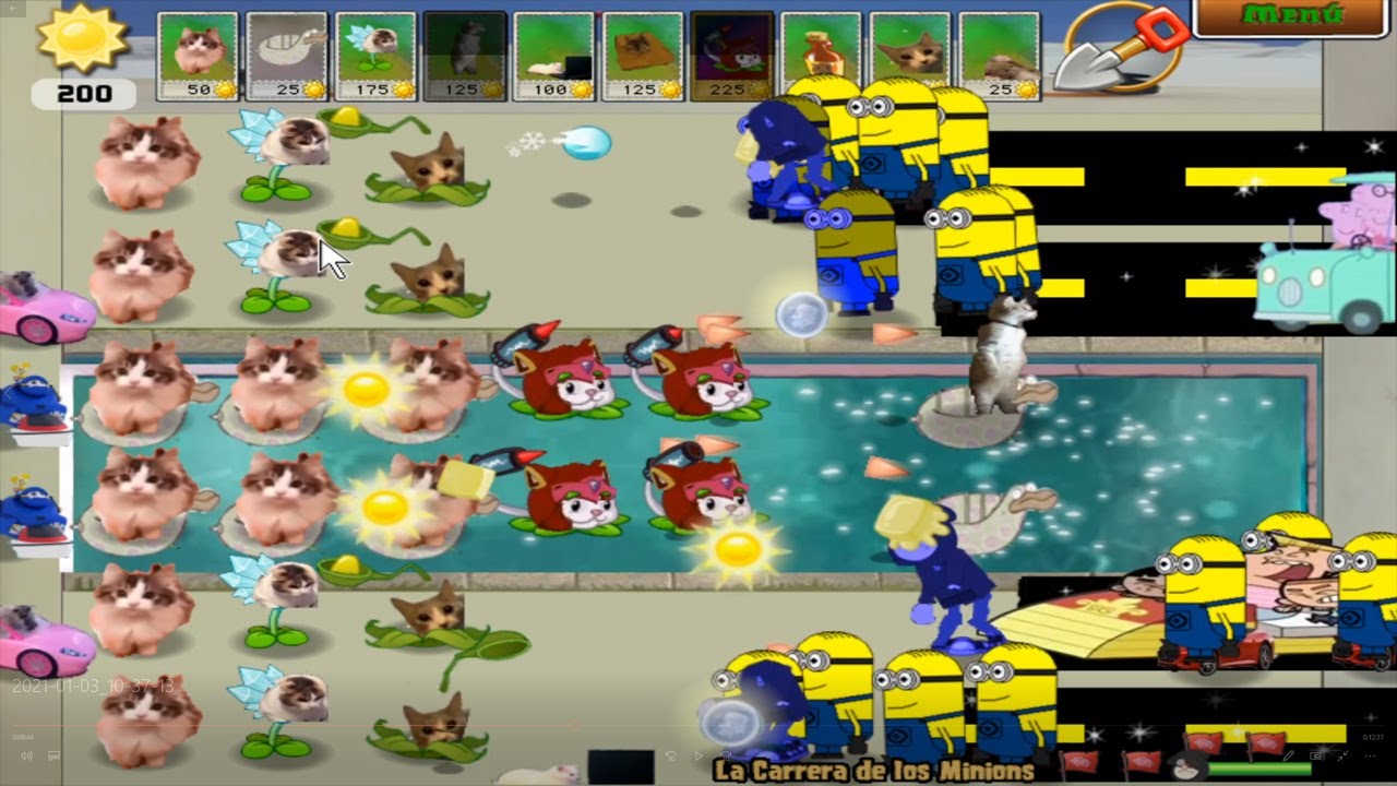 Plants VS Zombies Mod Cats Vs Cartoons V4 - Gameplay Walkthrough Part 5