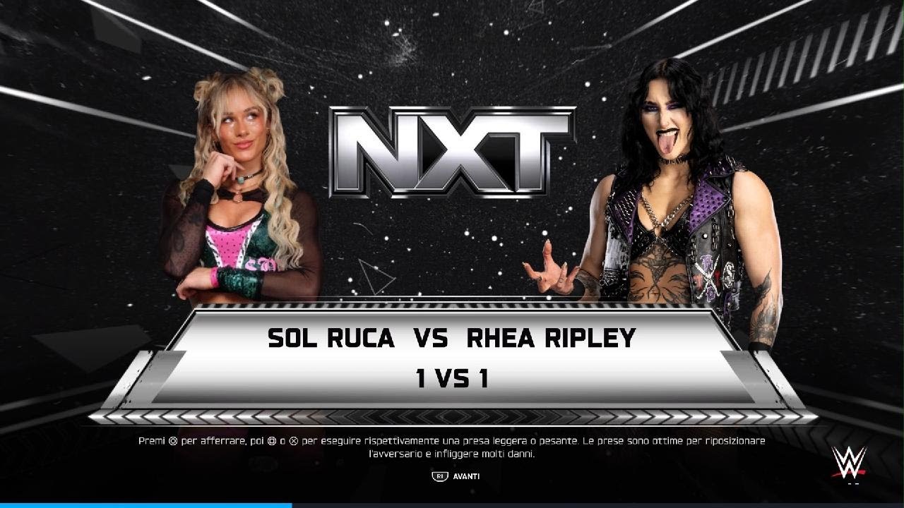 WWE 2K25 - Sol Ruca vs Rhea Ripley