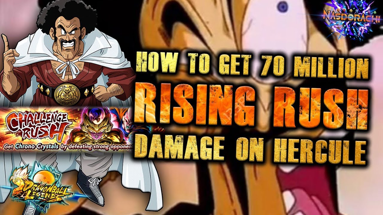 How To Get 70 MILLION Rising Rush Damage on Challenge Rush Champion Hercule - DB Legends
