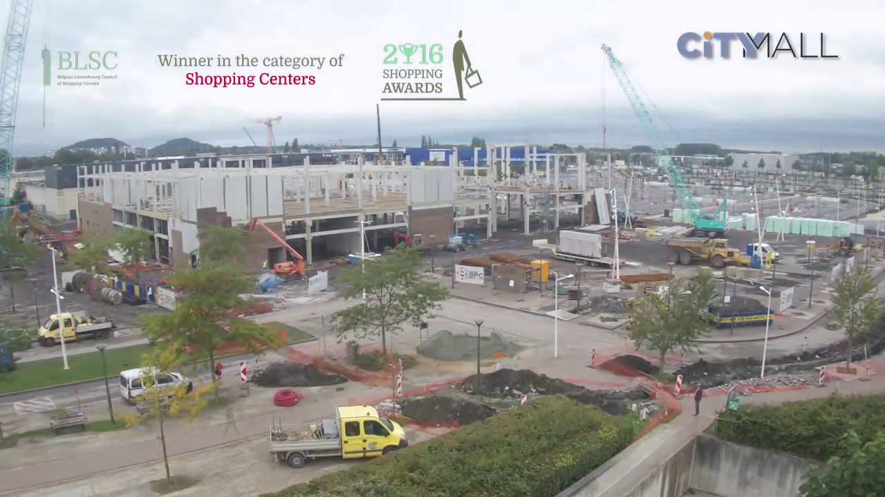 City Mall - Mons Grands Prés - Timelapse Travaux Extension Est 2016