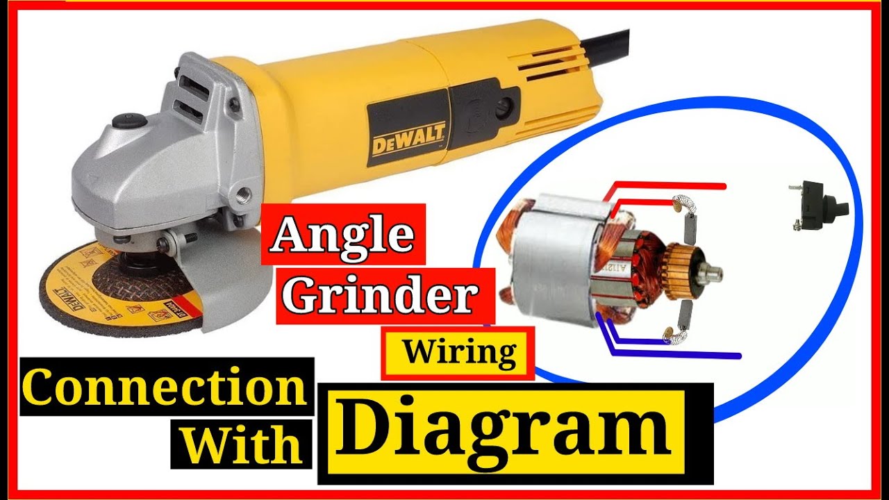 Angle Grinder wiring diagram | Angle Grinder repairing | angle Grinder wire connection| repair
