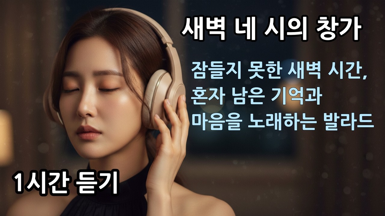 새벽 네 시의 창가 1시간 듣기 | 새벽감성 발라드