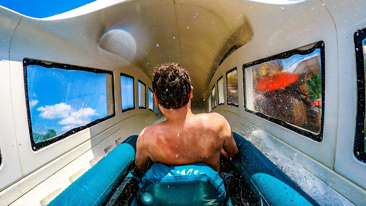 Cutback Water Coaster POV - Water Country USA: Extreme Waterslide!