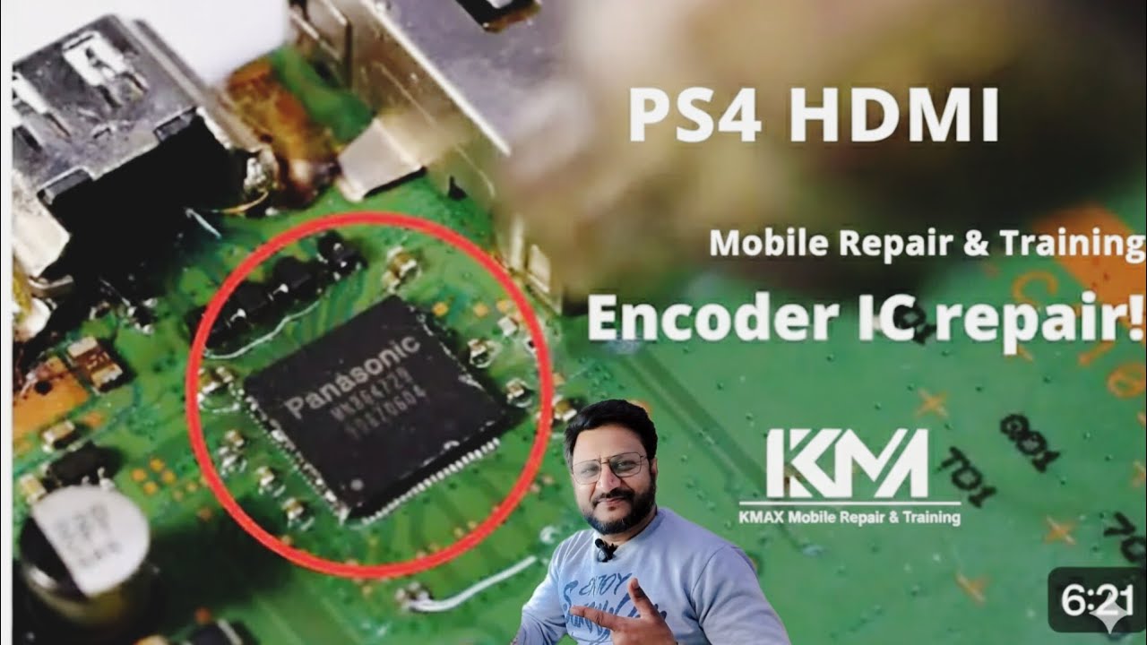 PS4 HDMI Encoder IC Repair ! Very Easy Way🌟Super Technique #kmaxmobilerepair #youtubevideo #trending