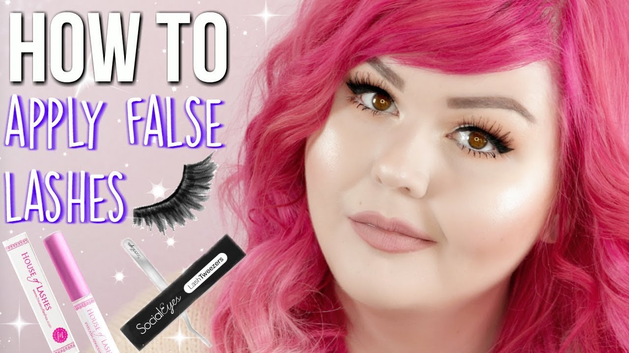 Как клеить накладные ресницы | Нависшие веки