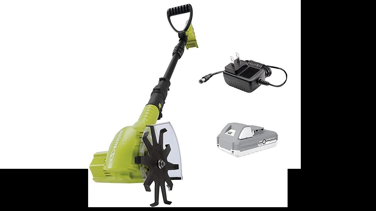 Sun Joe TJW24C 24-Volt Cordless Telescoping Power Weeder/Cultivator, Kit (w/ 2.0-Ah Battery and Cha