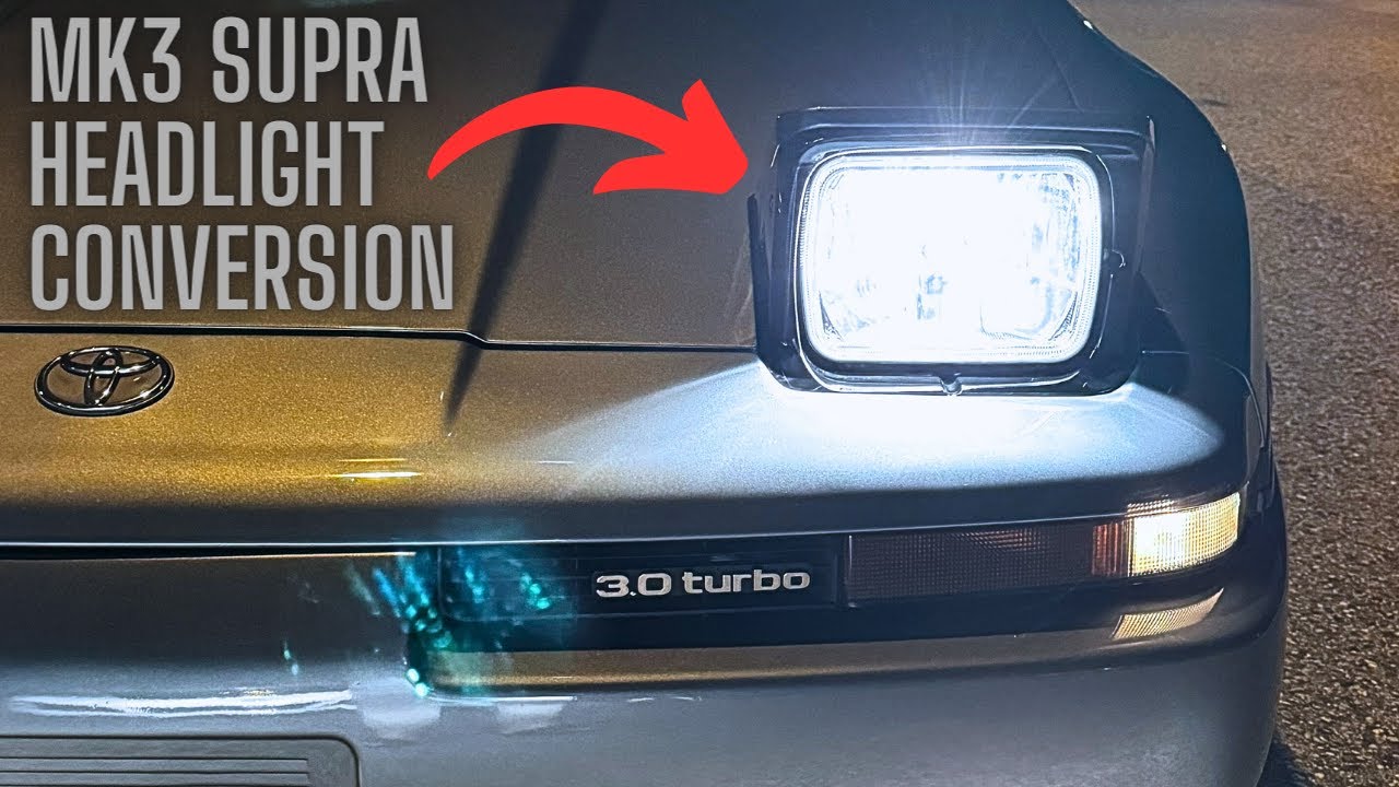 MK3 Toyota Supra H4 Headlight Conversion Install