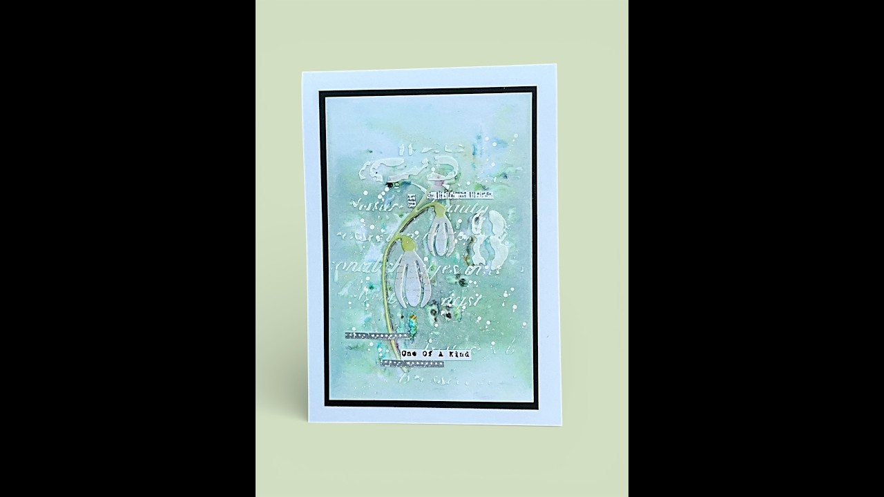 Textural Snowdrop Card #tracyevansboutiquedesigns #stamping #cards