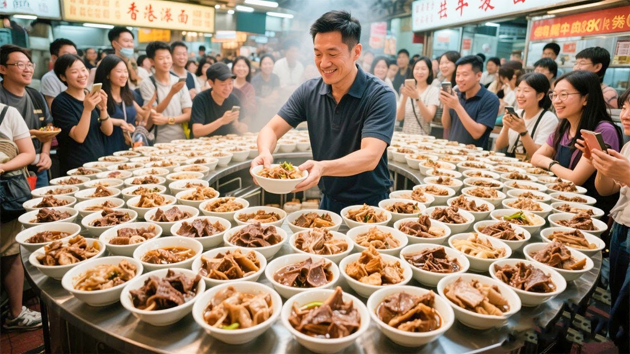 【粤语】中国香港一家20平米小面馆，每天限量销售新鲜牛杂，凌晨3点半依旧食客满座，竟是靠这味秘密调料！