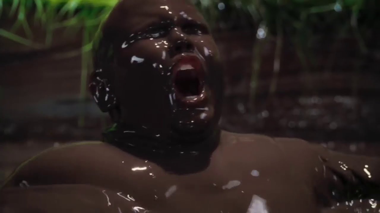 Augustus Gloop goes up the pipe but it's a Danganronpa execution