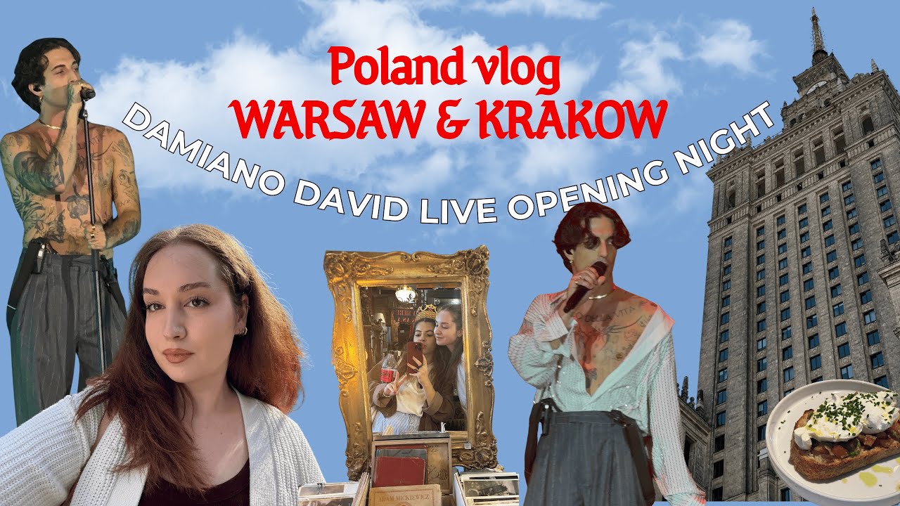 POLAND - WARSAW & KRAKOW | Damiano David Live in Warsaw, Polish snack mukbang, Balloon Museum 🇵🇱