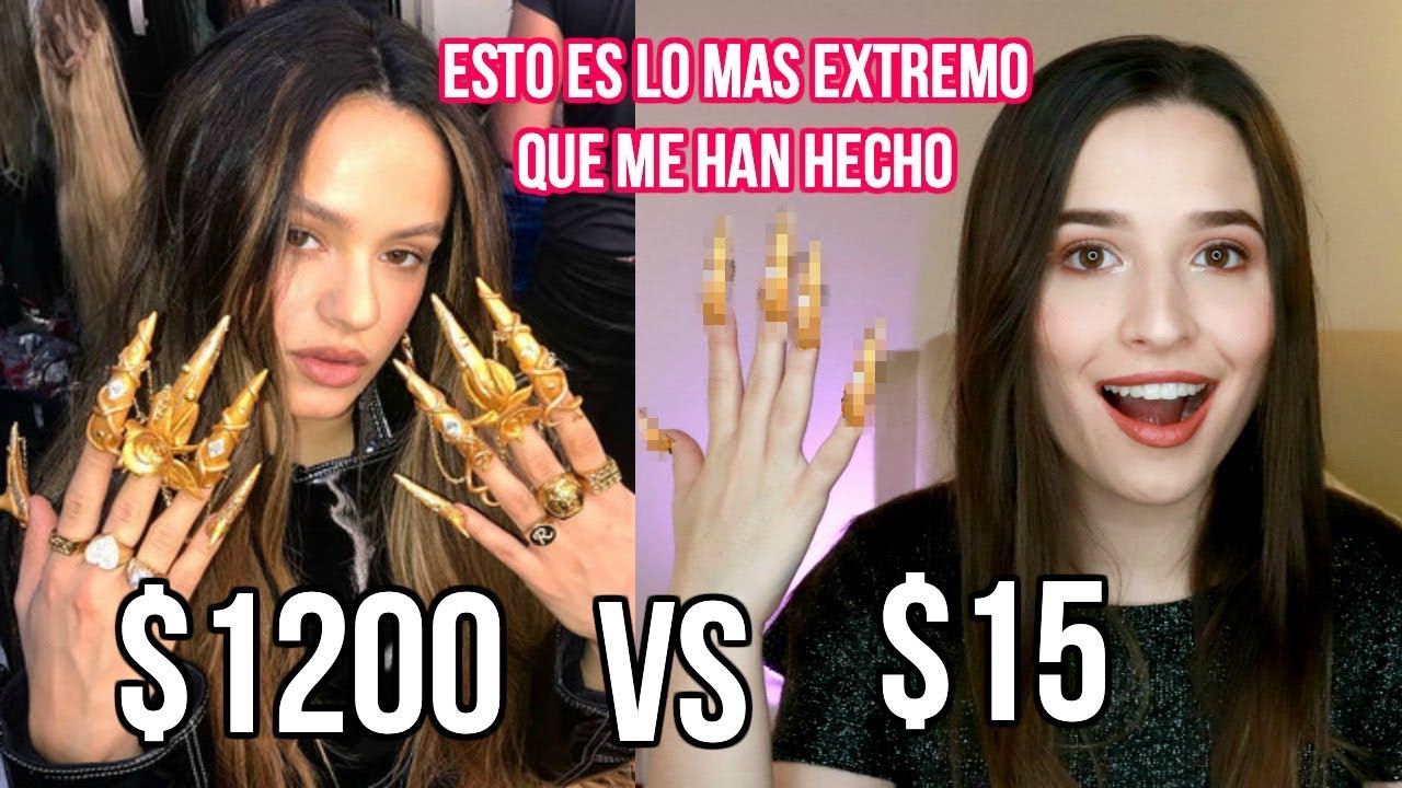 FUI A HACERME LAS UÑAS DE ROSALIA BARATO VS CARO *la diferencia fue extrema*