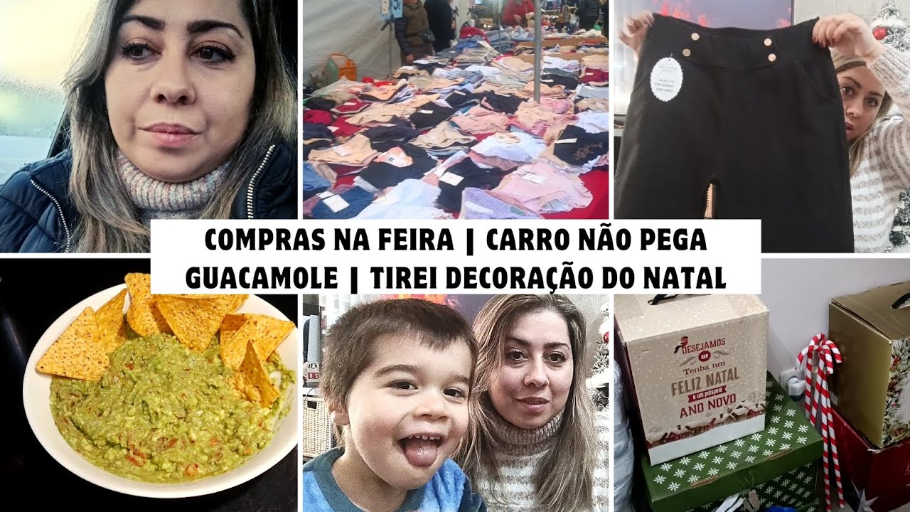 Compras na Feira || Carro não Pega || Guacamole || Tirei Decoração de Natal