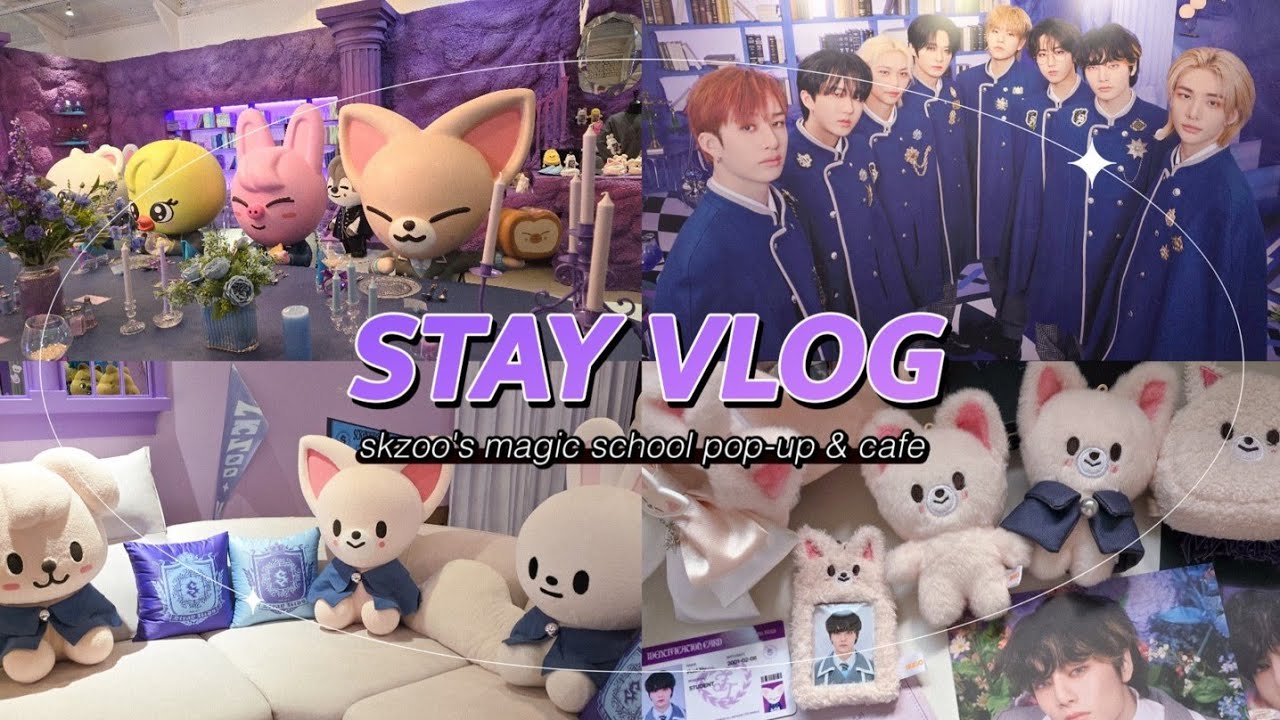 [𝙎𝙏𝘼𝙔 𝙑𝙇𝙊𝙂] skzoo's magic school pop-up & cafe • 폭시니 깍끼는 MD 언박싱