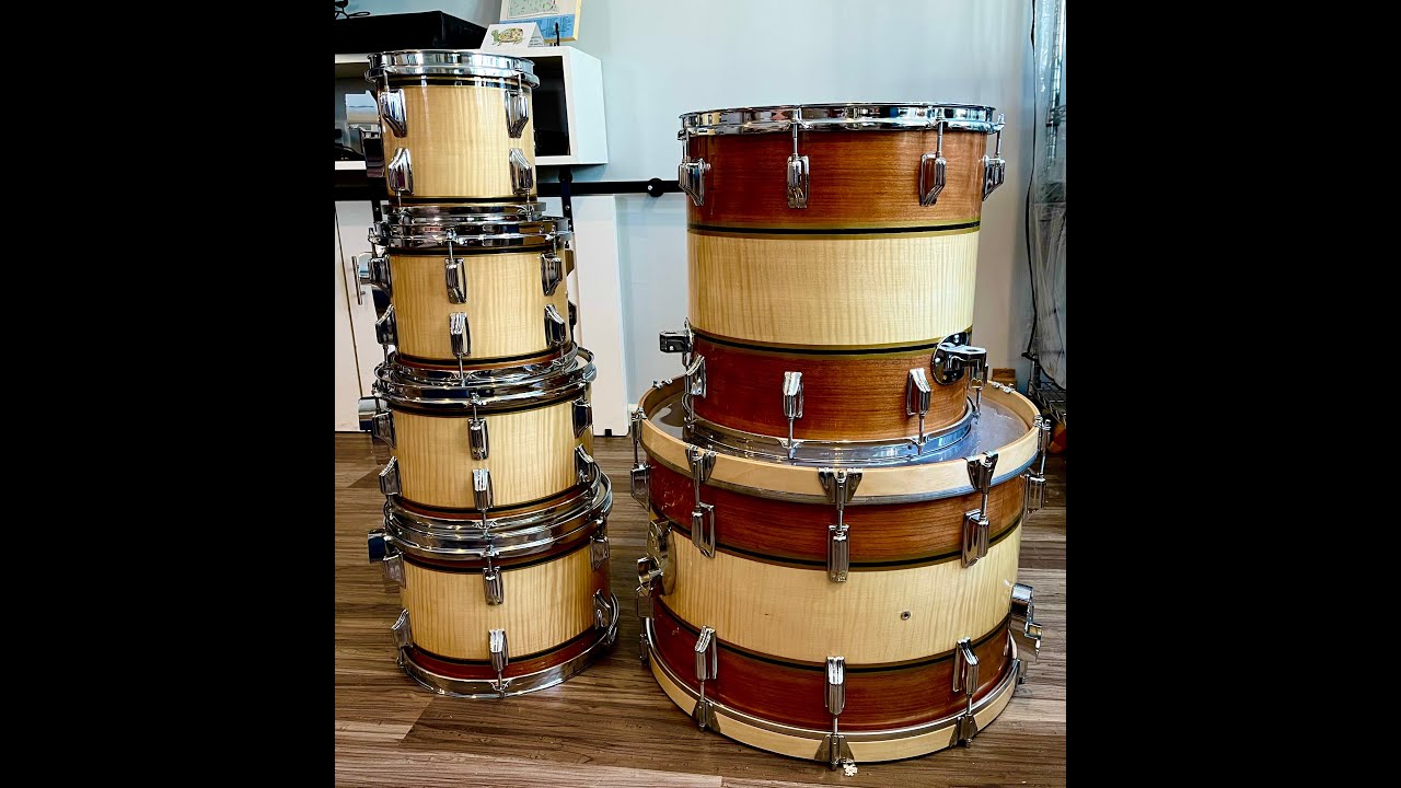 I Wrapped My Drums! Drum Shell Refinishing / Restoration with Figured Veneer How To