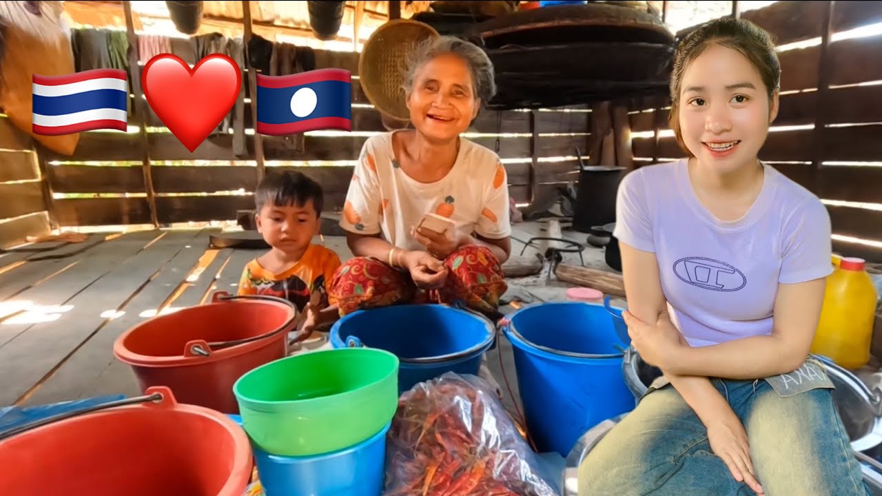 แม่สาวสุขพูดภาษาลาวไม่เป็น ขอบคุณ ผู้ใหญ่ใจดีมีความเมตตาแบ่งปันความสุขและความรอยยิ้ม ￼