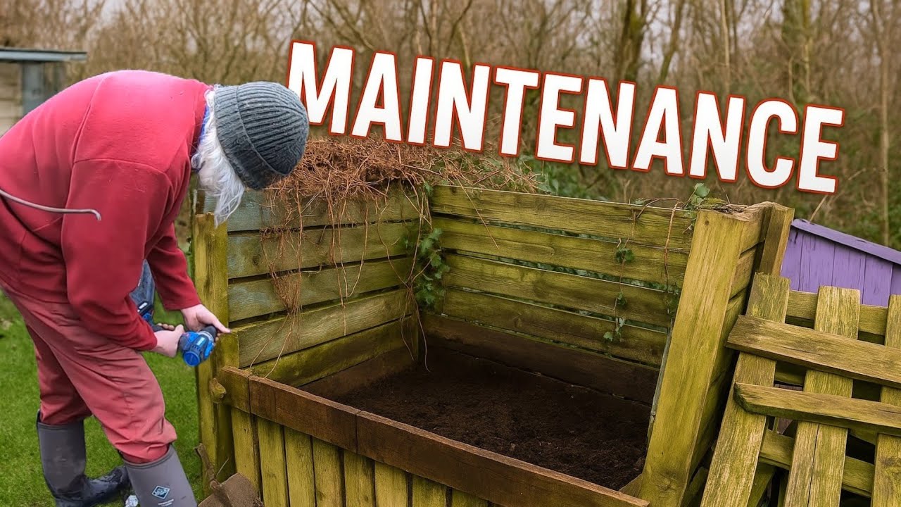 Estate maintenance! Gutter + Compost Bin repair
