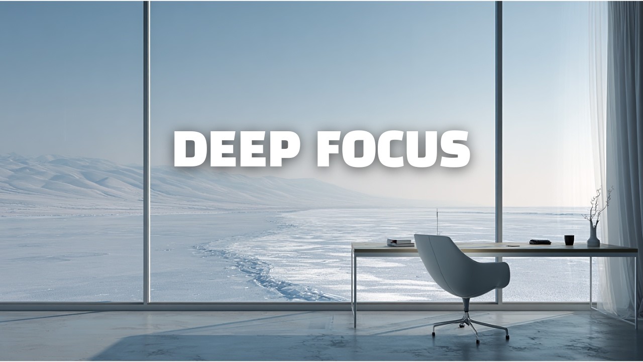 3 Hours of Deep Work & Study ❄️ Frozen Lake Baikal Ambience in the Glass Fortress