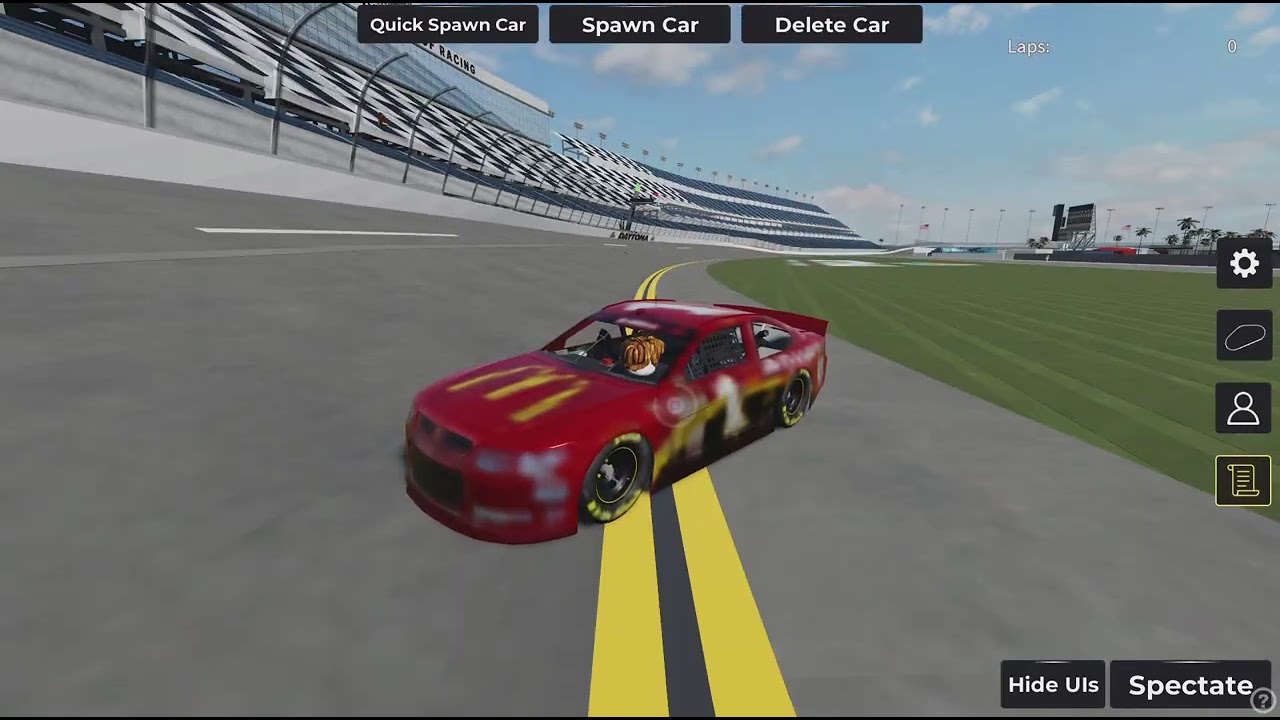 Becoming a nascar racer In Roblox