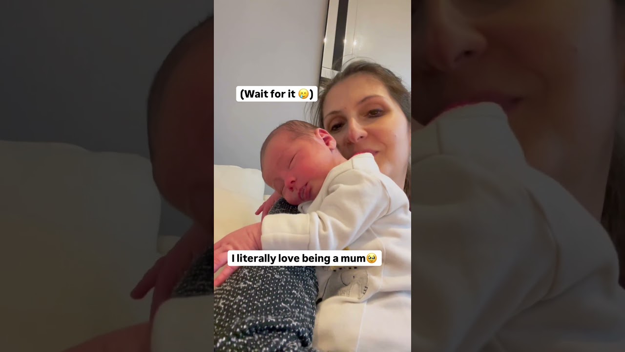 I love her so much 🥹Follow me for baby travel tips! ✈️#newbornbaby #firstsmile #girlmom #babygirl