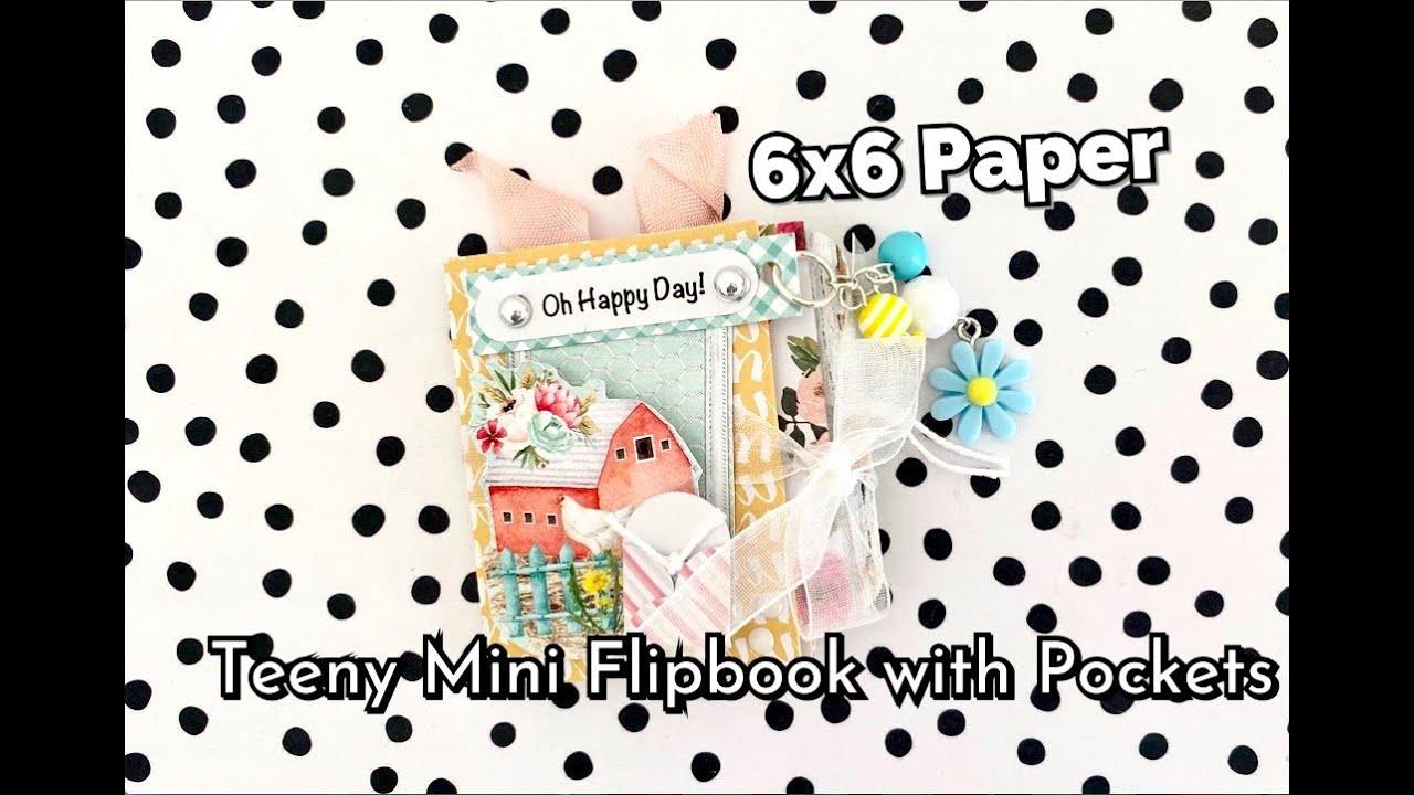 🌼 Too Cute 🌼 6x6 PAPER | Teeny Mini Flip Book/Album with Pockets | Happy Mail Idea