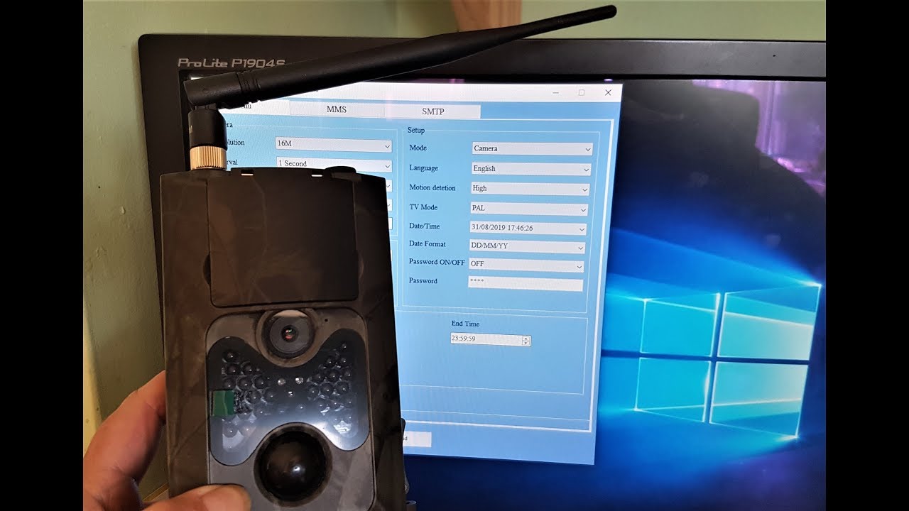 HC-550M 2G Trailcam UK Set up - part 3 MMS & Email works!