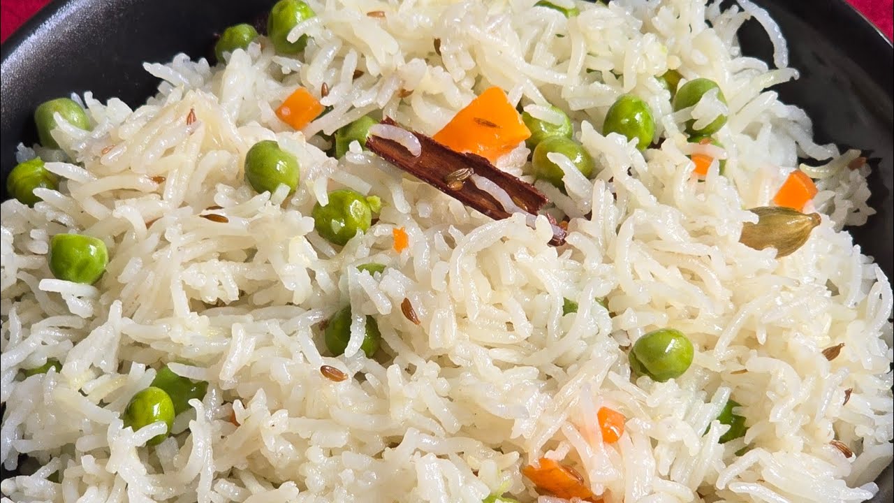No Onion No Garlic Peas Pulao/मटर पुलाव/பட்டாணி புலாவ்/ಹಸಿ ಬಟಾಣಿ ಪಲಾವ್/పచ్చి బఠానీ పలావ్