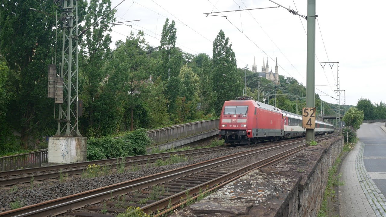 Eisenbahnverkehr in Remagen Mit Br 110 462 460 101 620 186 401 185 482 442