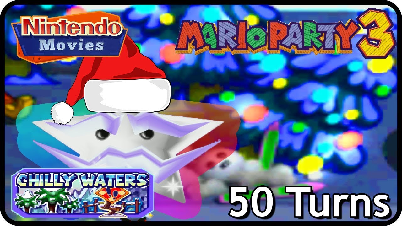 Mario Party 3 - Chilly Waters (2 Players, 50 Turns?, Mario vs Yoshi vs Waluigi vs Luigi)