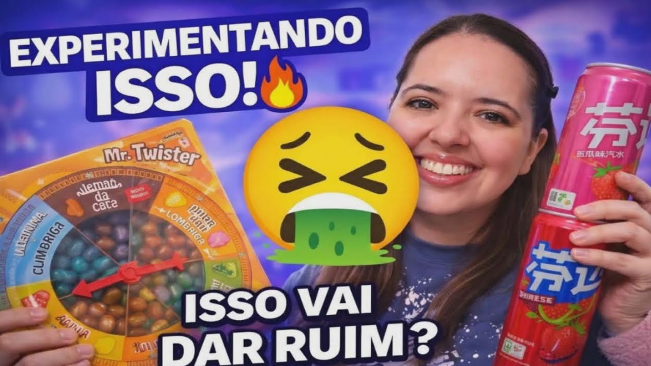 Experimentando doces bizarros e refrigerantes asiáticos