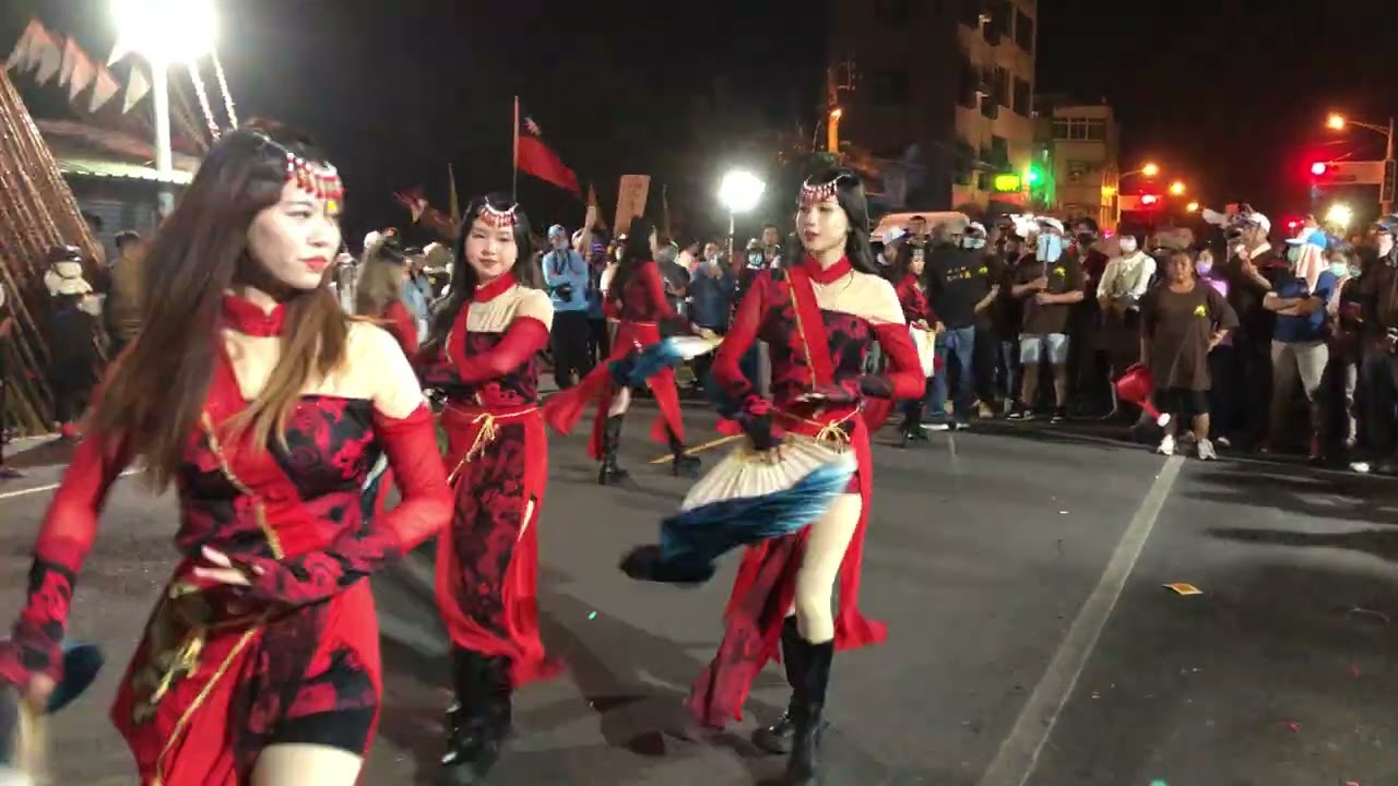 屏東市{永光里}林仔內三山古廟{元宵節}竹竿炮 #穎夢成舞蹈藝術團 #舞蹈表演