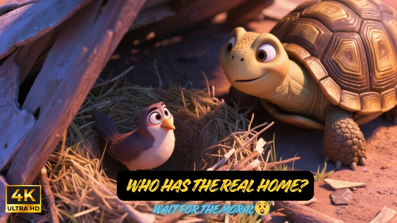 The Tortoise and the Bird 🐢🐦 | Moral Story for Kids About True Home & Friendship | Bedtime Stories