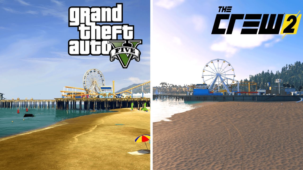 GTA 5 vs The Crew 2 Map Comparison